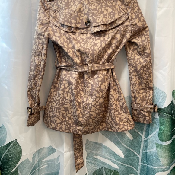 ANTHRO • Daughters of the liberation tan cheetah trench jacket SIZE 0 - Picture 6 of 6